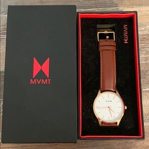MVMT Rose Gold/Natural Tan Men’s Watch